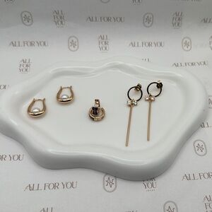 ✨ Golden Sparkle Trio – Gold Filled Earring Set ✨